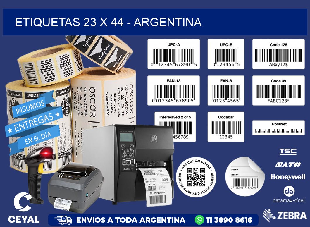 ETIQUETAS 23 x 44 - ARGENTINA