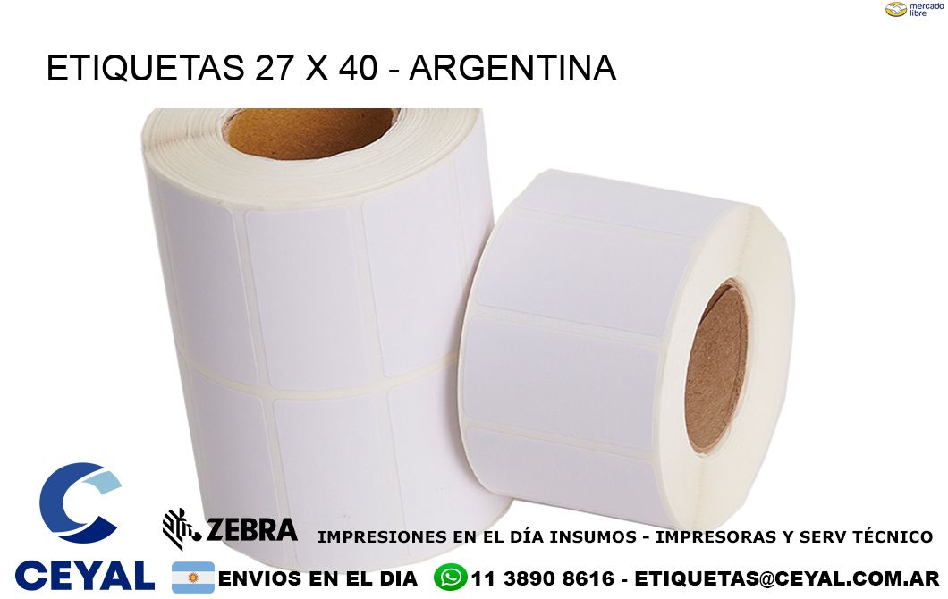 ETIQUETAS 27 x 40 - ARGENTINA