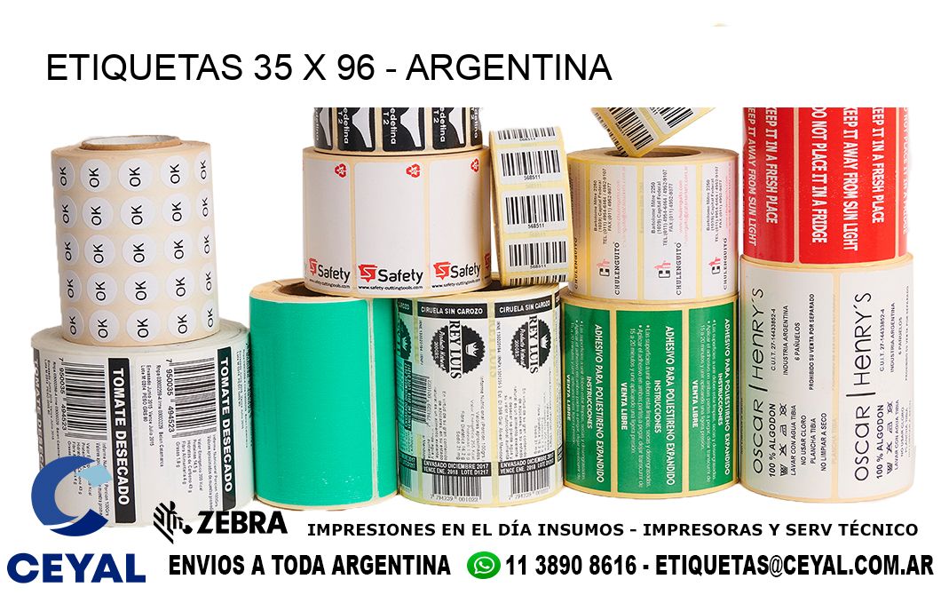 ETIQUETAS 35 x 96 - ARGENTINA