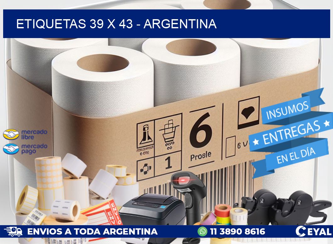 ETIQUETAS 39 x 43 - ARGENTINA