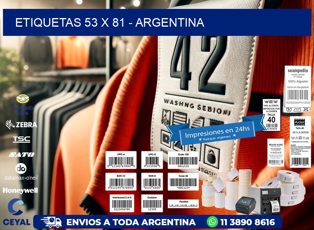 ETIQUETAS 53 x 81 - ARGENTINA