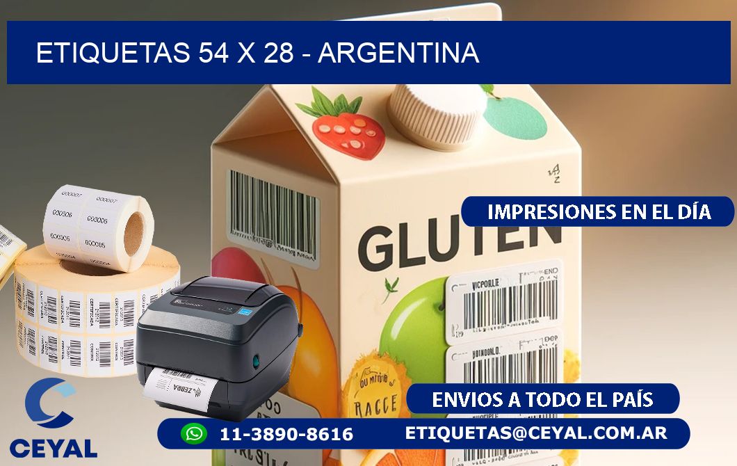 ETIQUETAS 54 x 28 - ARGENTINA