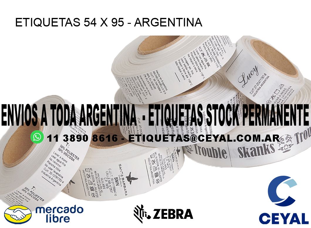 ETIQUETAS 54 x 95 - ARGENTINA