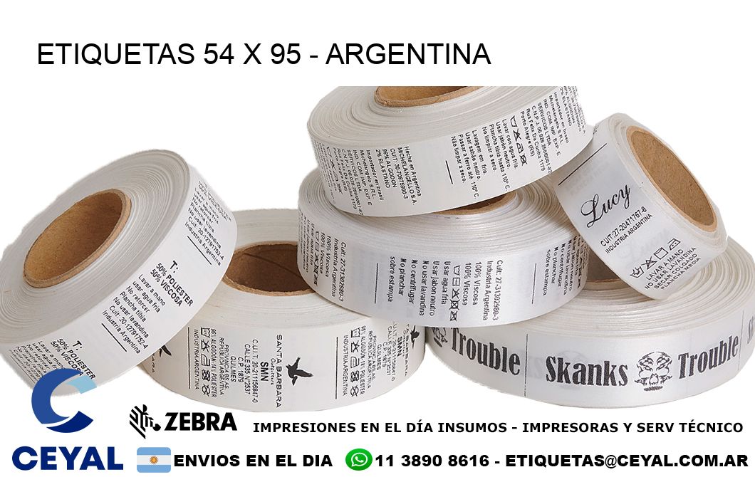 ETIQUETAS 54 x 95 - ARGENTINA