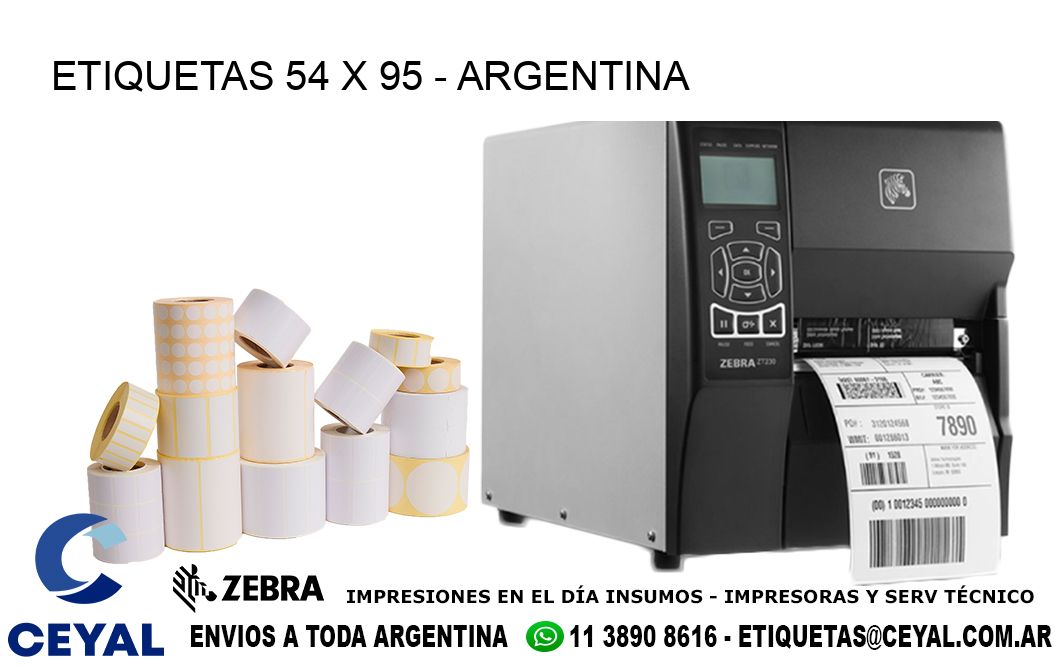 ETIQUETAS 54 x 95 - ARGENTINA