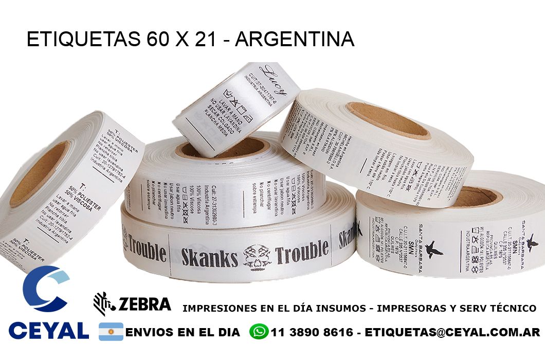 ETIQUETAS 60 x 21 - ARGENTINA