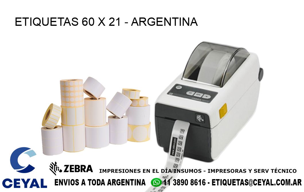 ETIQUETAS 60 x 21 - ARGENTINA