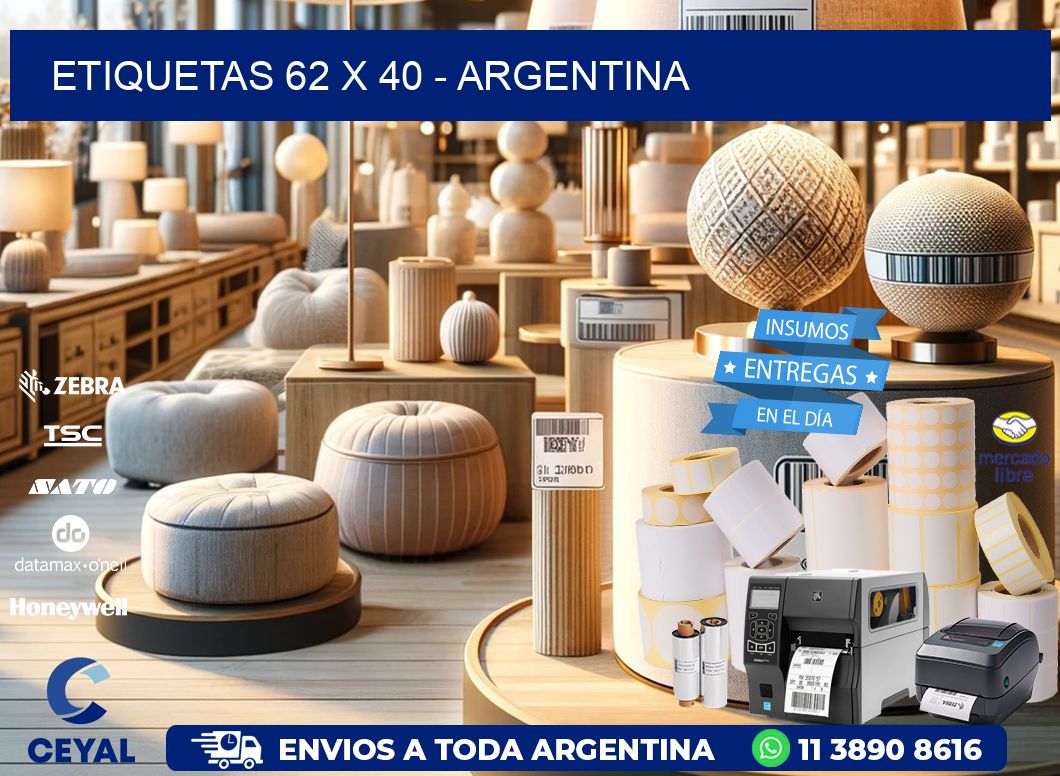 ETIQUETAS 62 x 40 - ARGENTINA