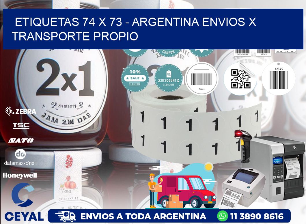 ETIQUETAS 74 x 73 - ARGENTINA ENVIOS X TRANSPORTE PROPIO