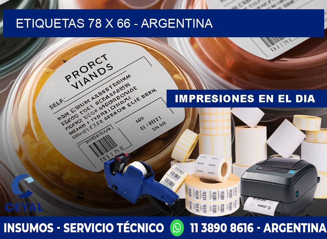 ETIQUETAS 78 x 66 - ARGENTINA