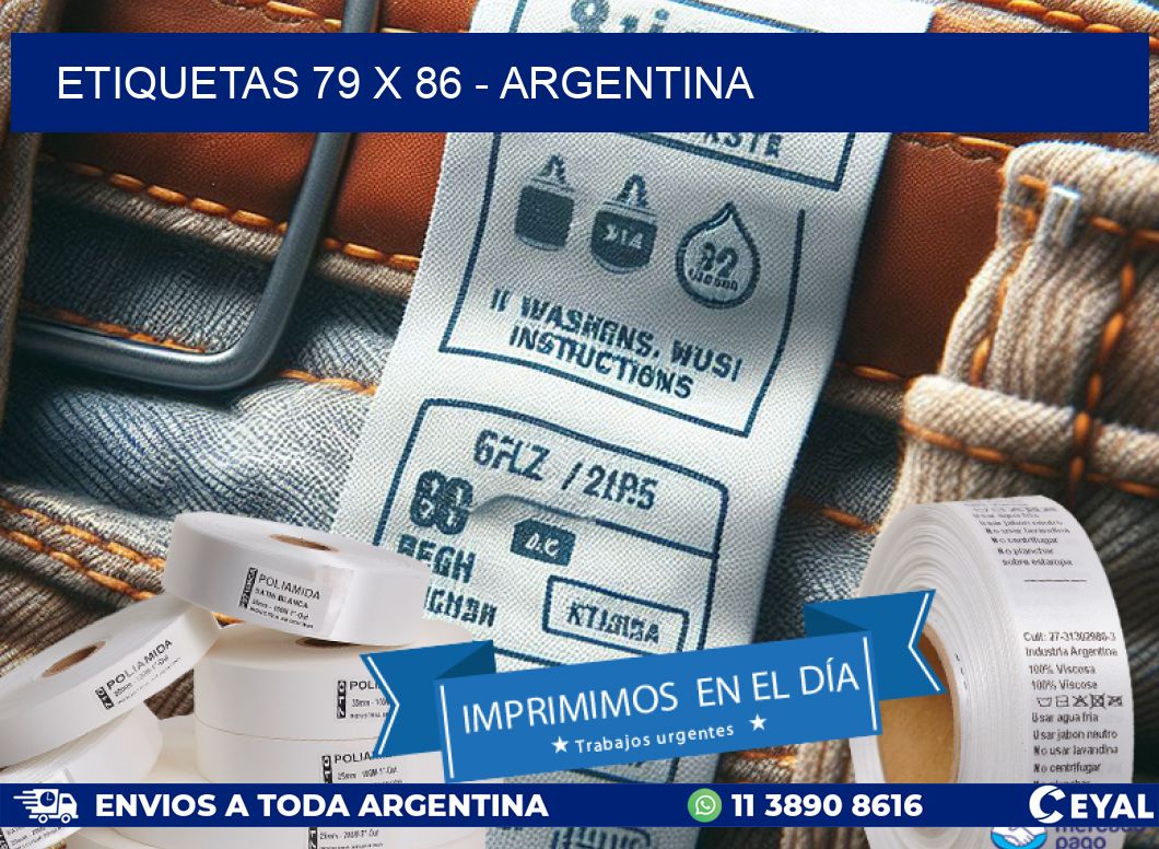 ETIQUETAS 79 x 86 - ARGENTINA