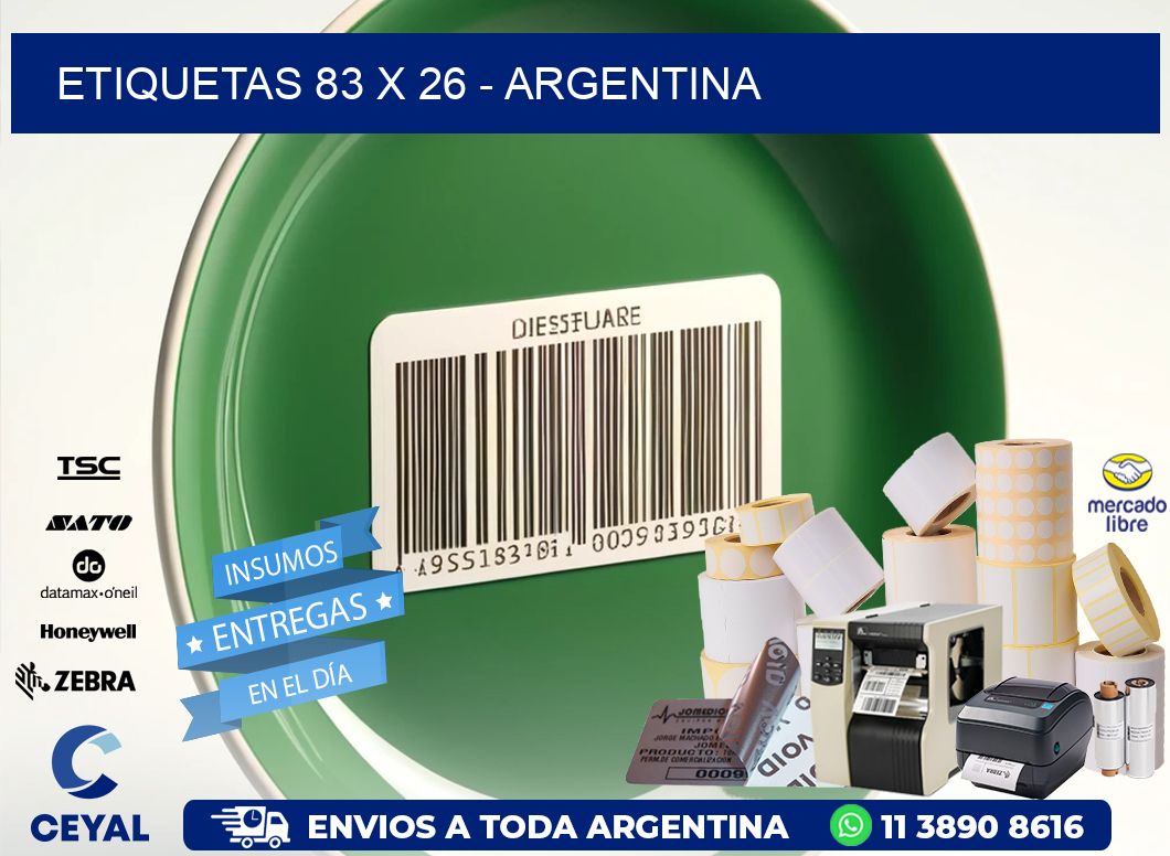 ETIQUETAS 83 x 26 - ARGENTINA