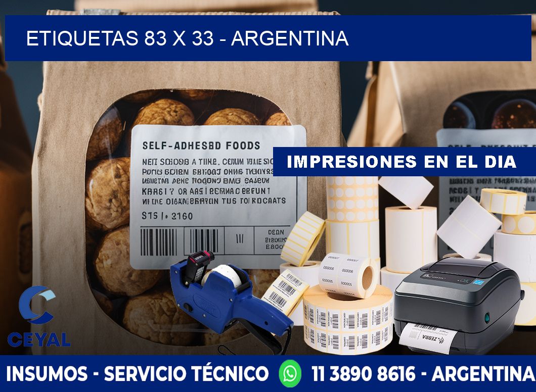 ETIQUETAS 83 x 33 - ARGENTINA