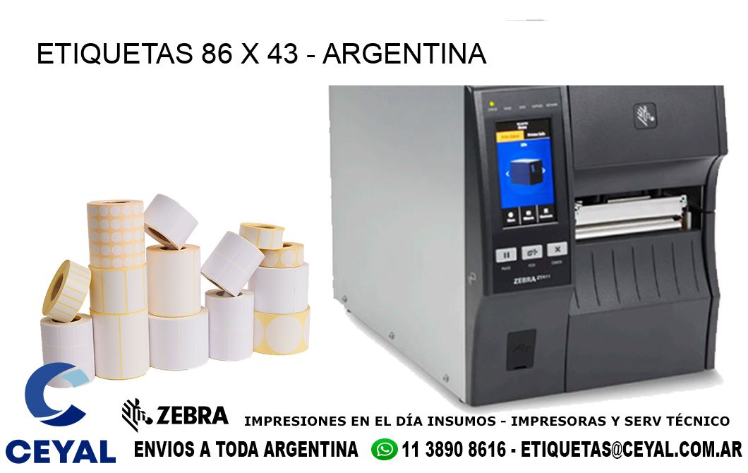 ETIQUETAS 86 x 43 - ARGENTINA