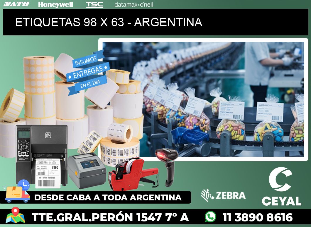 ETIQUETAS 98 x 63 - ARGENTINA