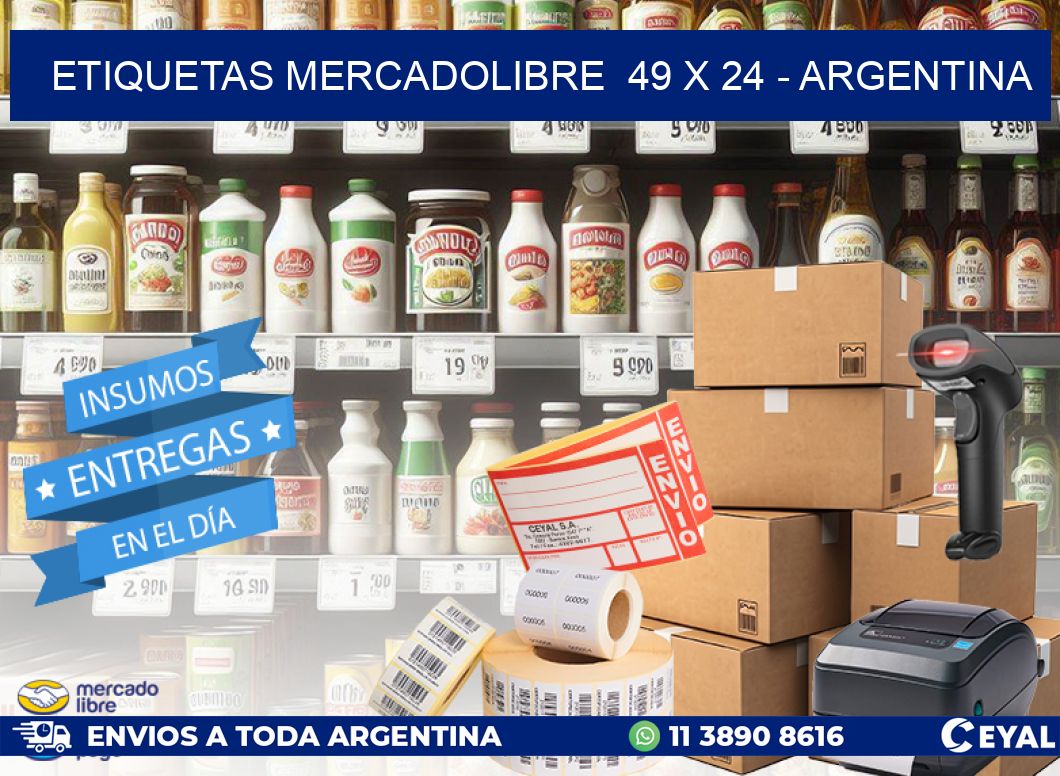 ETIQUETAS MERCADOLIBRE  49 x 24 - ARGENTINA