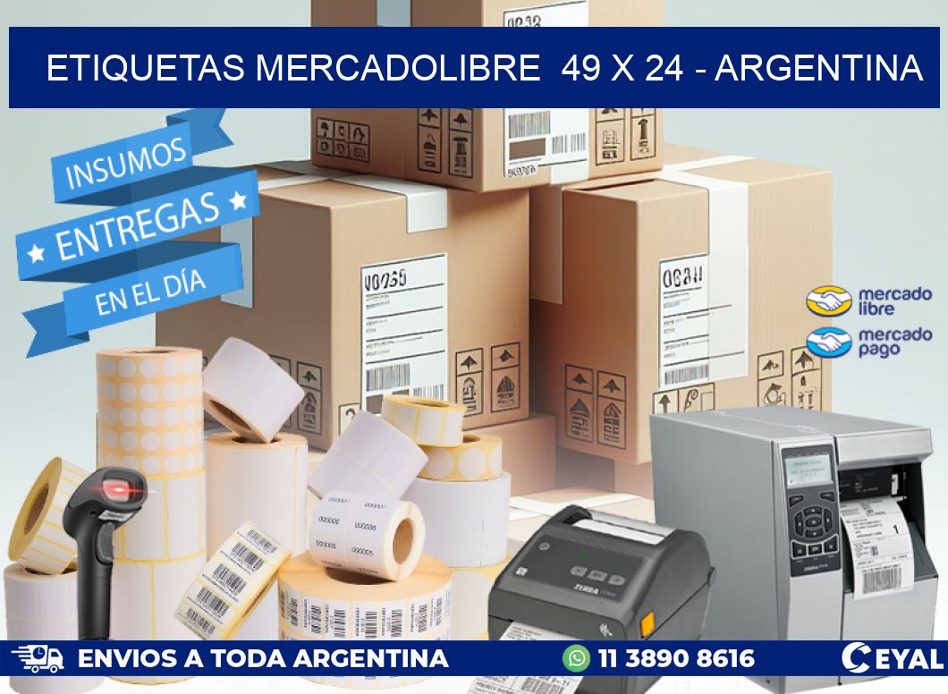 ETIQUETAS MERCADOLIBRE  49 x 24 – ARGENTINA