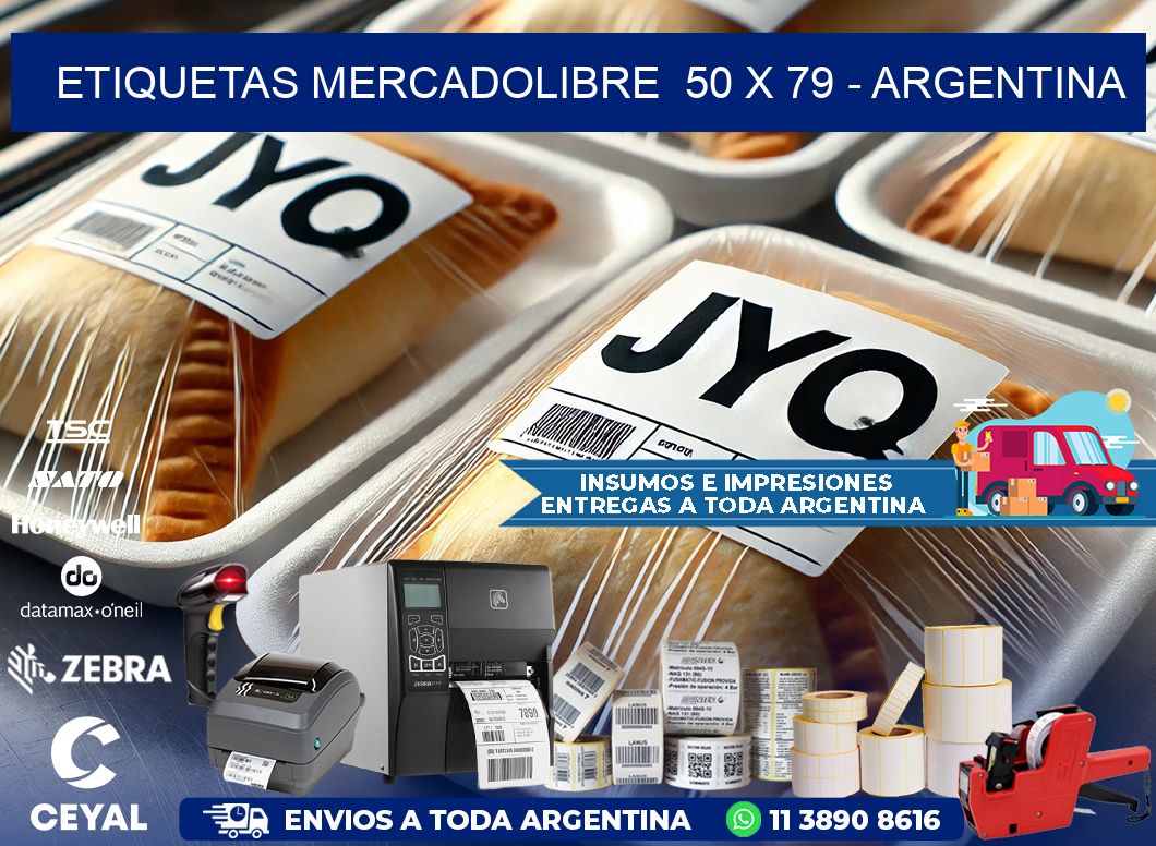 ETIQUETAS MERCADOLIBRE  50 x 79 - ARGENTINA