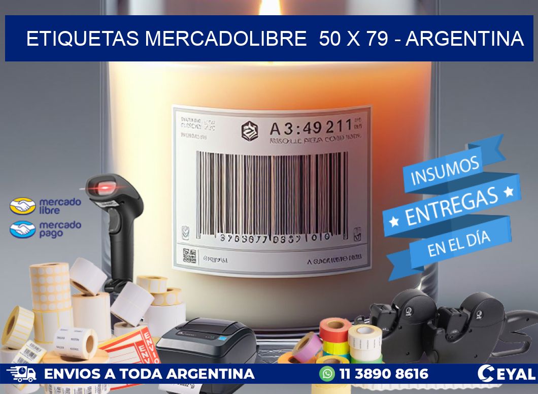 ETIQUETAS MERCADOLIBRE  50 x 79 - ARGENTINA