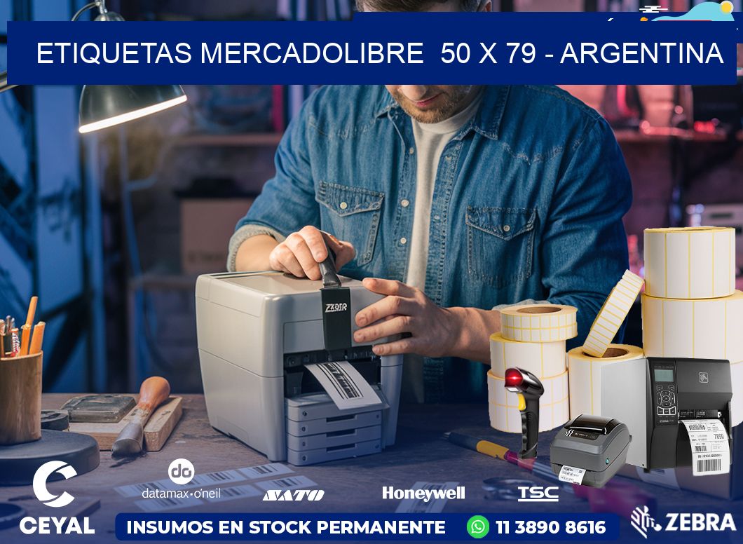 ETIQUETAS MERCADOLIBRE  50 x 79 - ARGENTINA