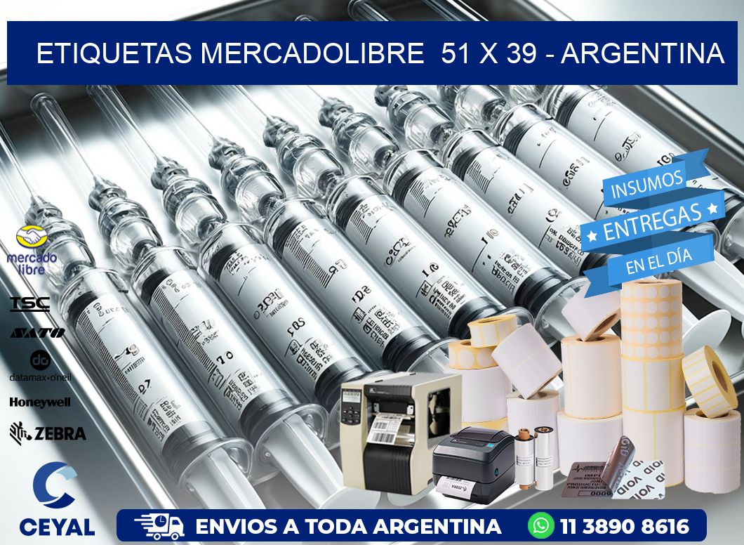 ETIQUETAS MERCADOLIBRE  51 x 39 – ARGENTINA