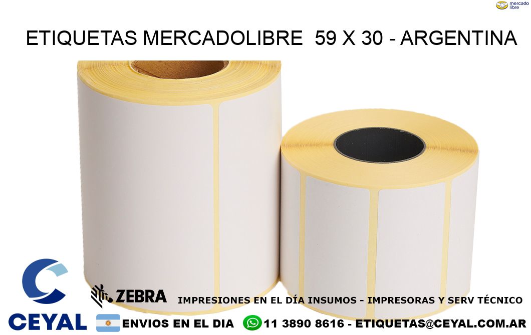 ETIQUETAS MERCADOLIBRE  59 x 30 – ARGENTINA