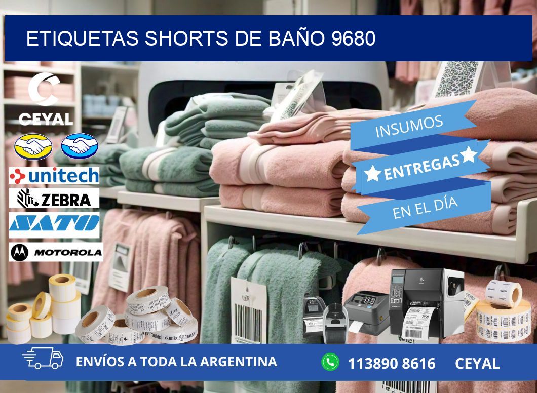 ETIQUETAS SHORTS DE BAÑO 9680