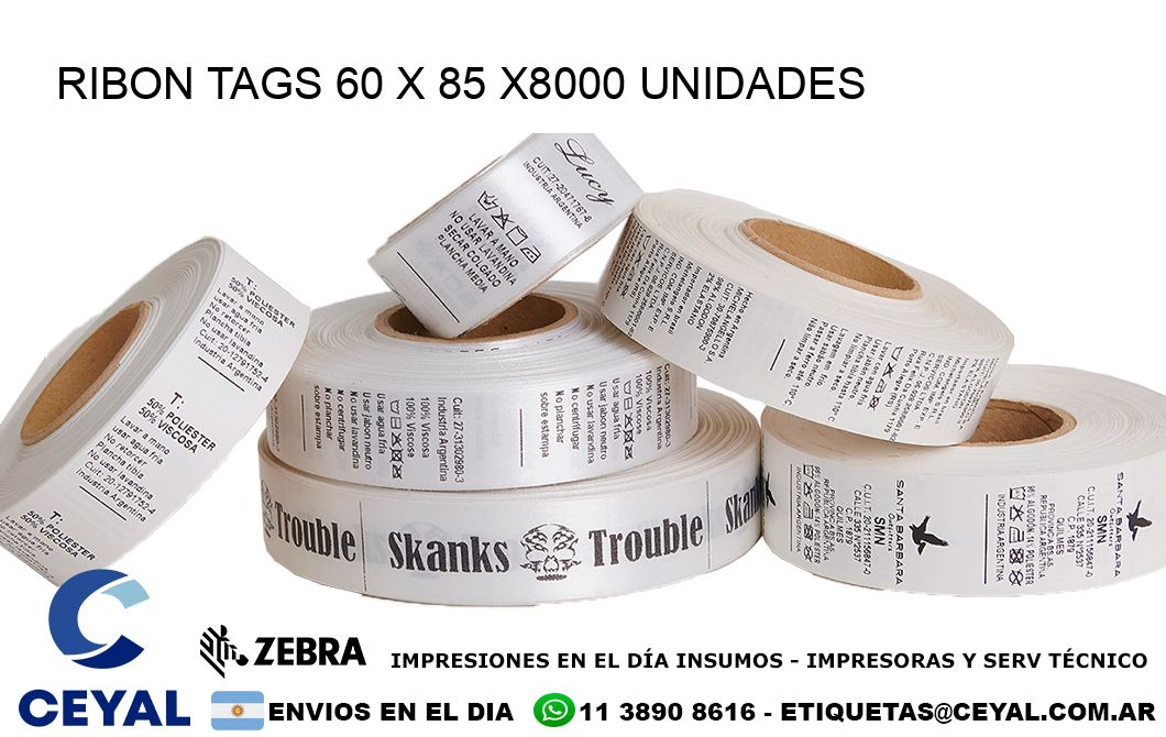 RIBON TAGS 60 x 85 X8000 UNIDADES