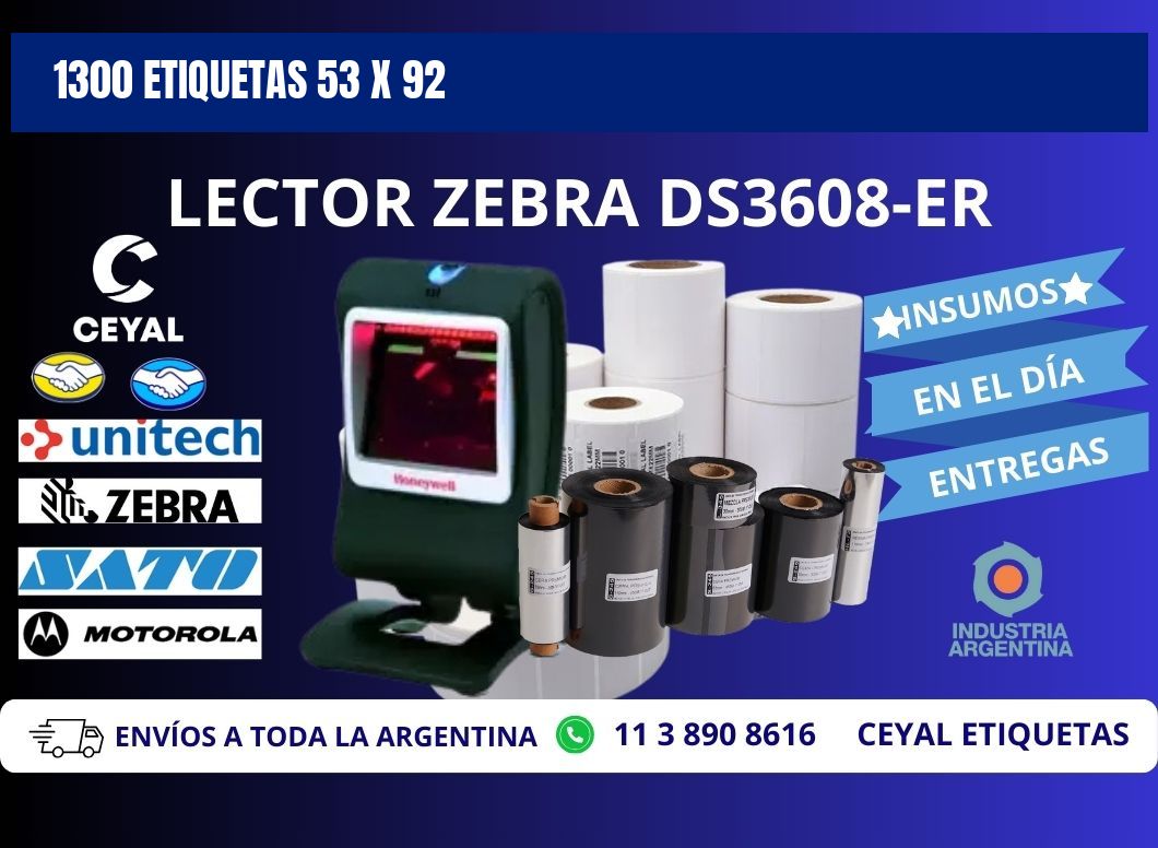 1300 ETIQUETAS 53 x 92