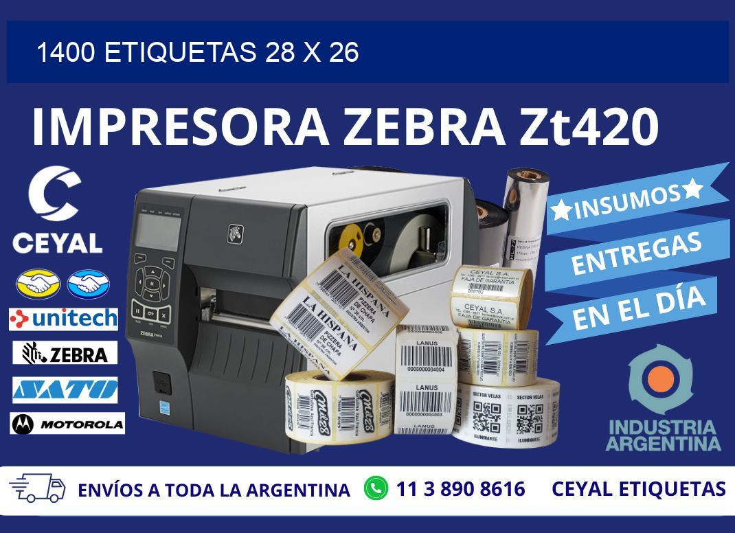 1400 ETIQUETAS 28 x 26