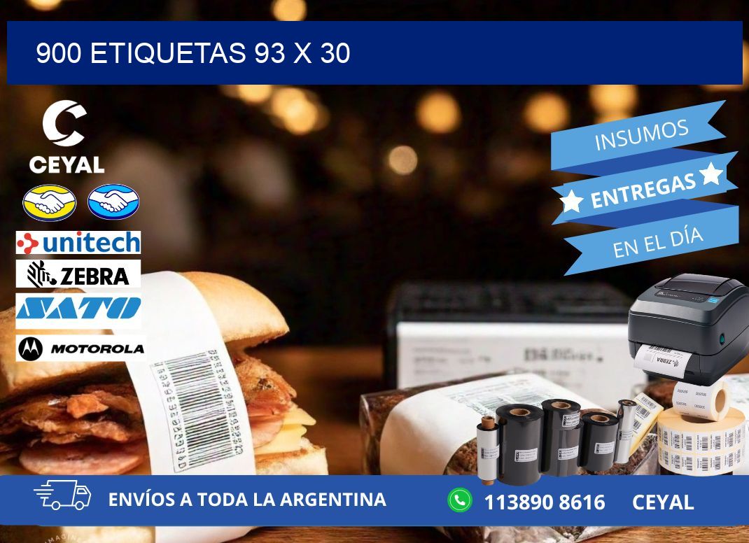 900 ETIQUETAS 93 x 30