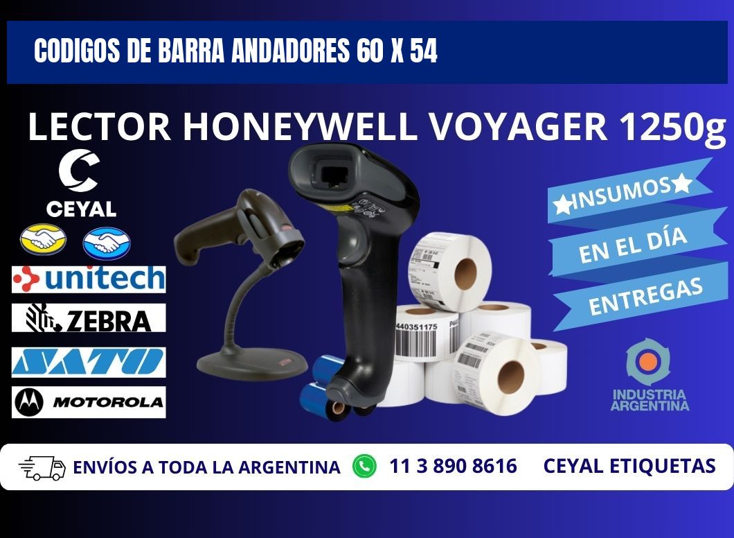 CODIGOS DE BARRA ANDADORES 60 x 54