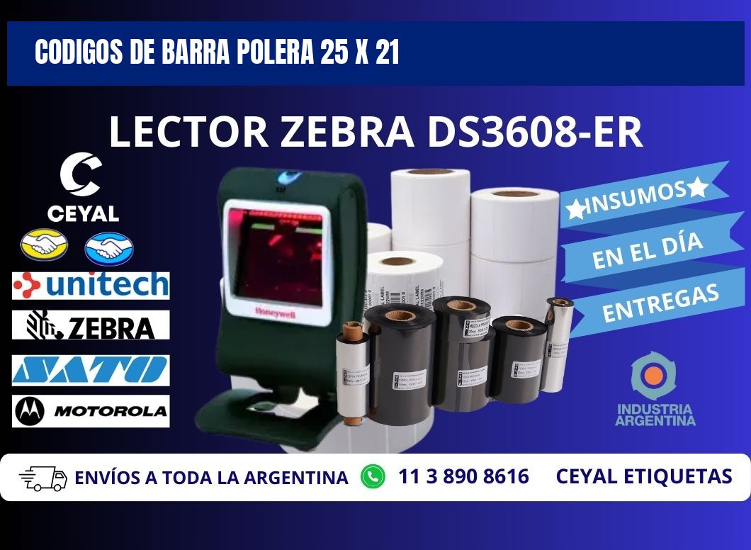 CODIGOS DE BARRA POLERA 25 x 21
