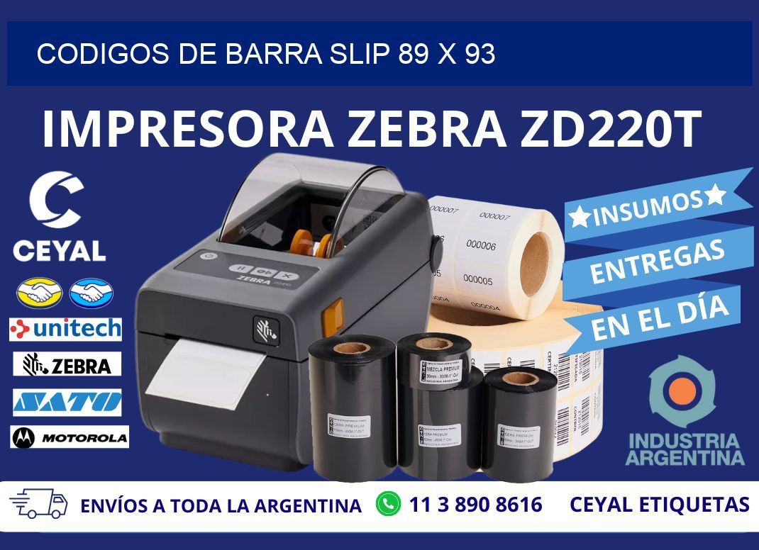 CODIGOS DE BARRA SLIP 89 x 93