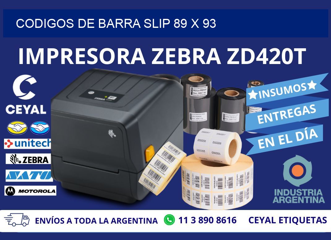 CODIGOS DE BARRA SLIP 89 x 93