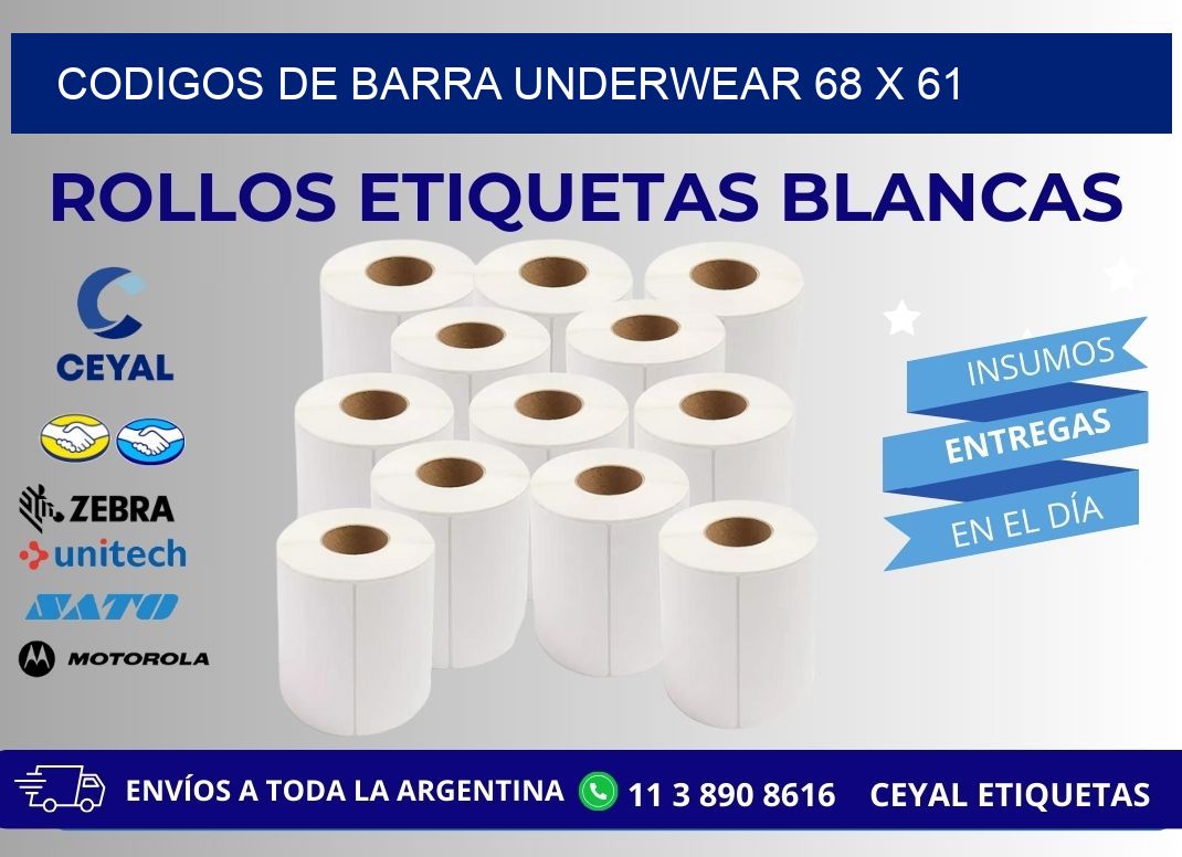 CODIGOS DE BARRA UNDERWEAR 68 x 61