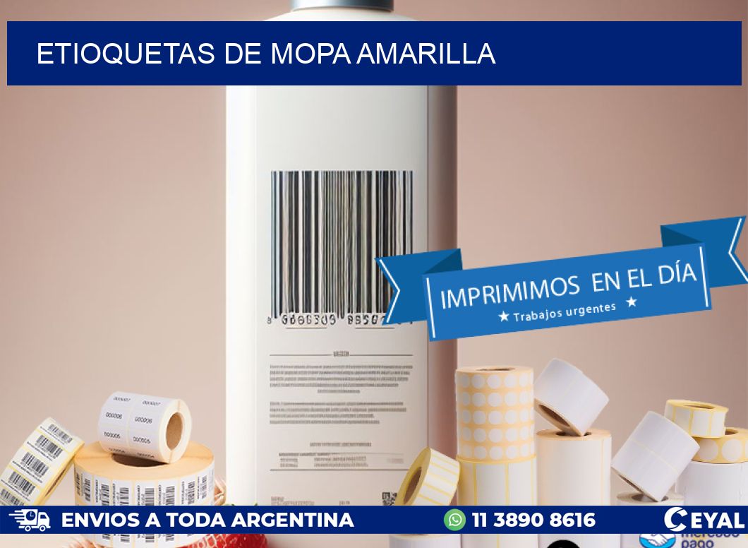 ETIOQUETAS DE MOPA AMARILLA