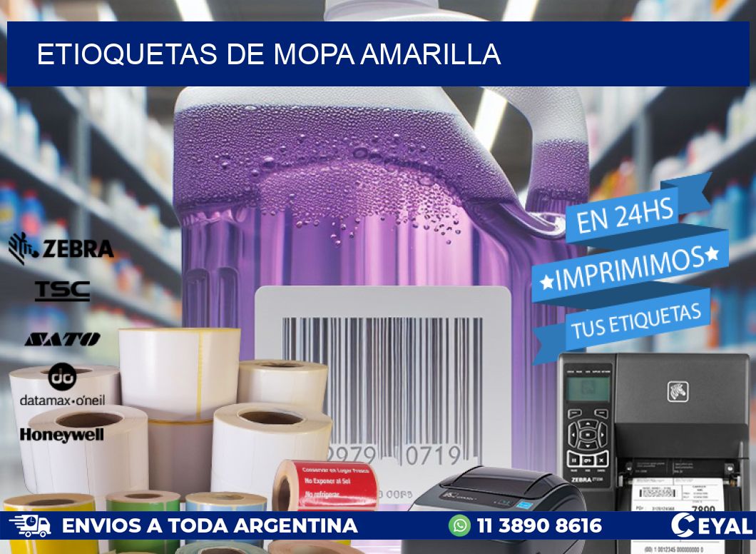 ETIOQUETAS DE MOPA AMARILLA