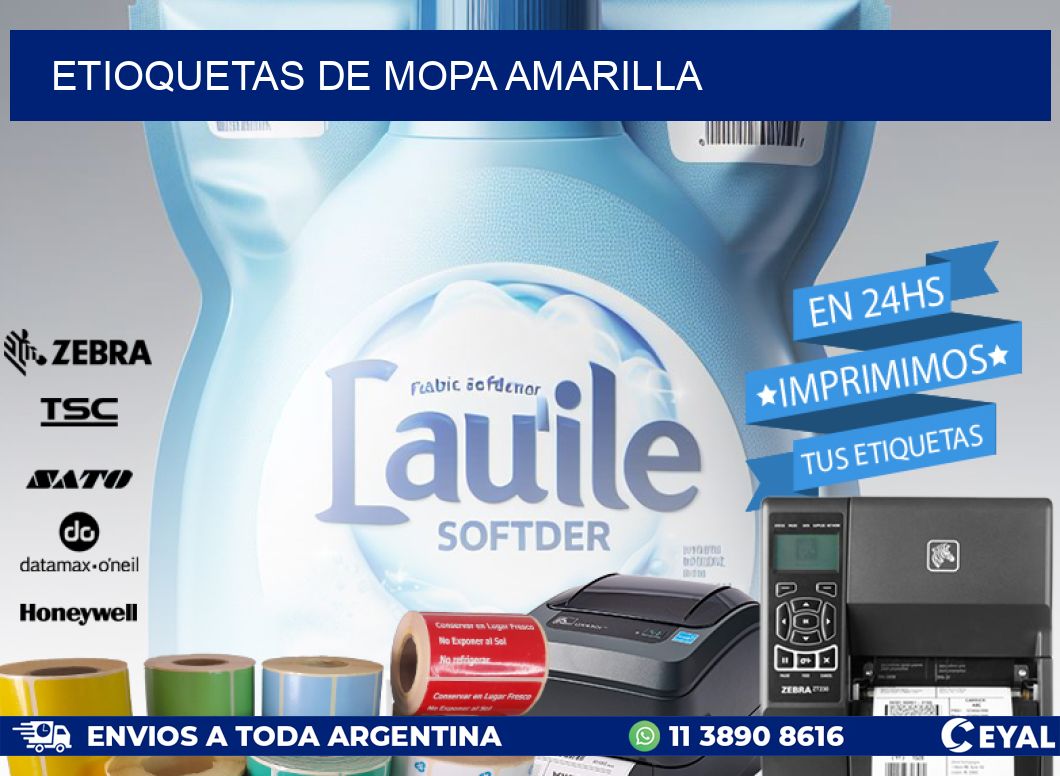 ETIOQUETAS DE MOPA AMARILLA