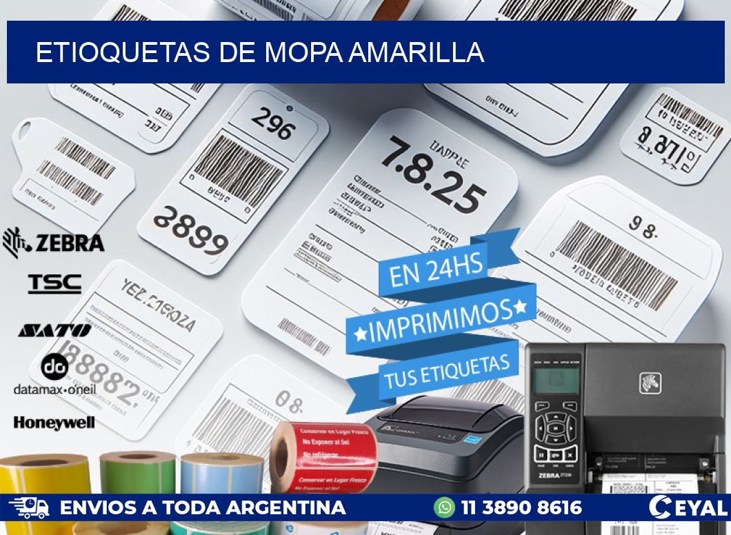 ETIOQUETAS DE MOPA AMARILLA