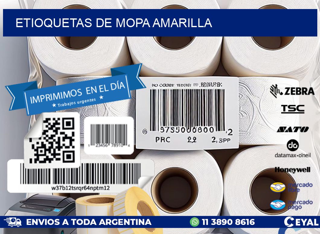 ETIOQUETAS DE MOPA AMARILLA