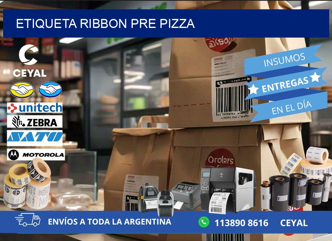 ETIQUETA RIBBON PRE PIZZA