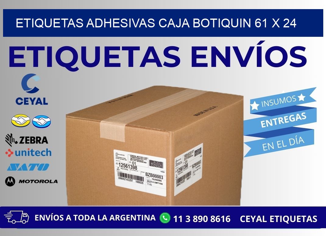 ETIQUETAS ADHESIVAS CAJA BOTIQUIN 61 x 24