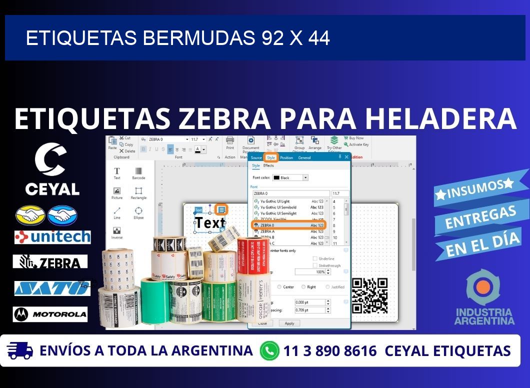 ETIQUETAS BERMUDAS 92 x 44