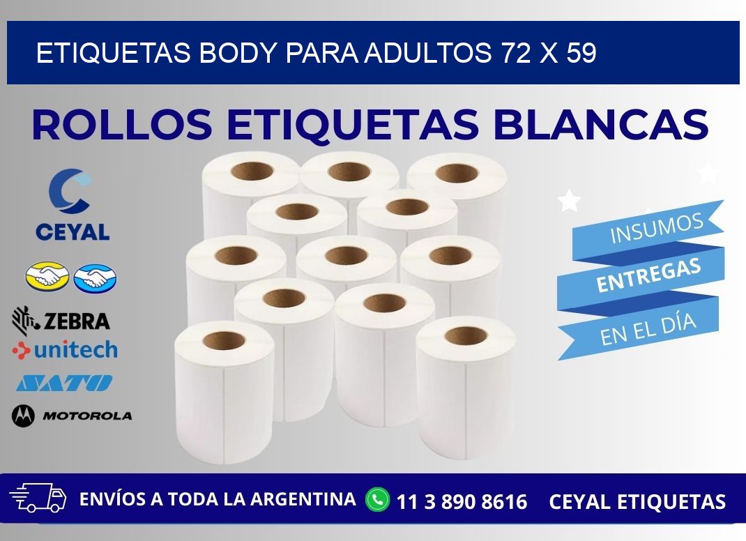 ETIQUETAS BODY PARA ADULTOS 72 x 59