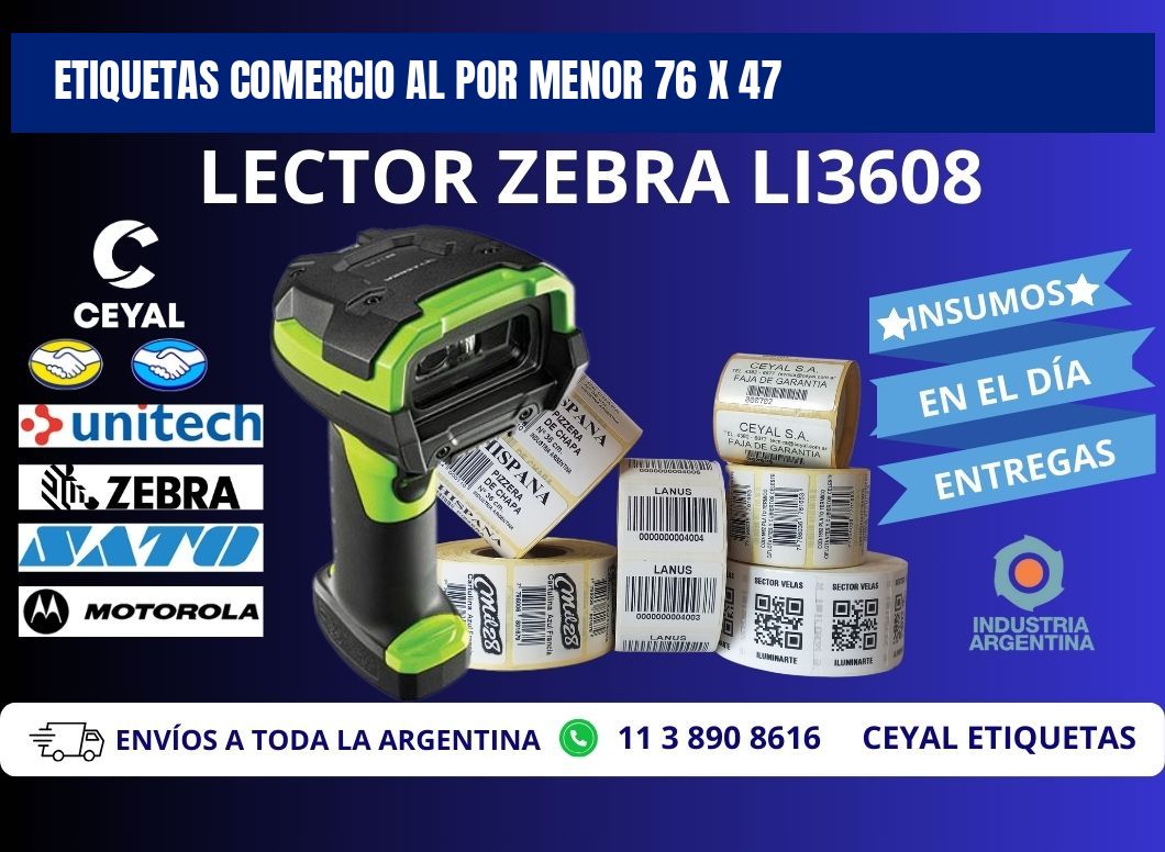 ETIQUETAS COMERCIO AL POR MENOR 76 x 47