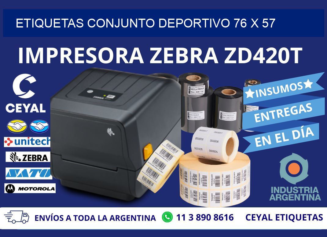 ETIQUETAS CONJUNTO DEPORTIVO 76 x 57