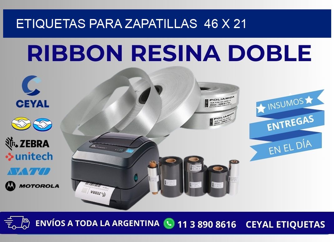 ETIQUETAS PARA ZAPATILLAS  46 x 21