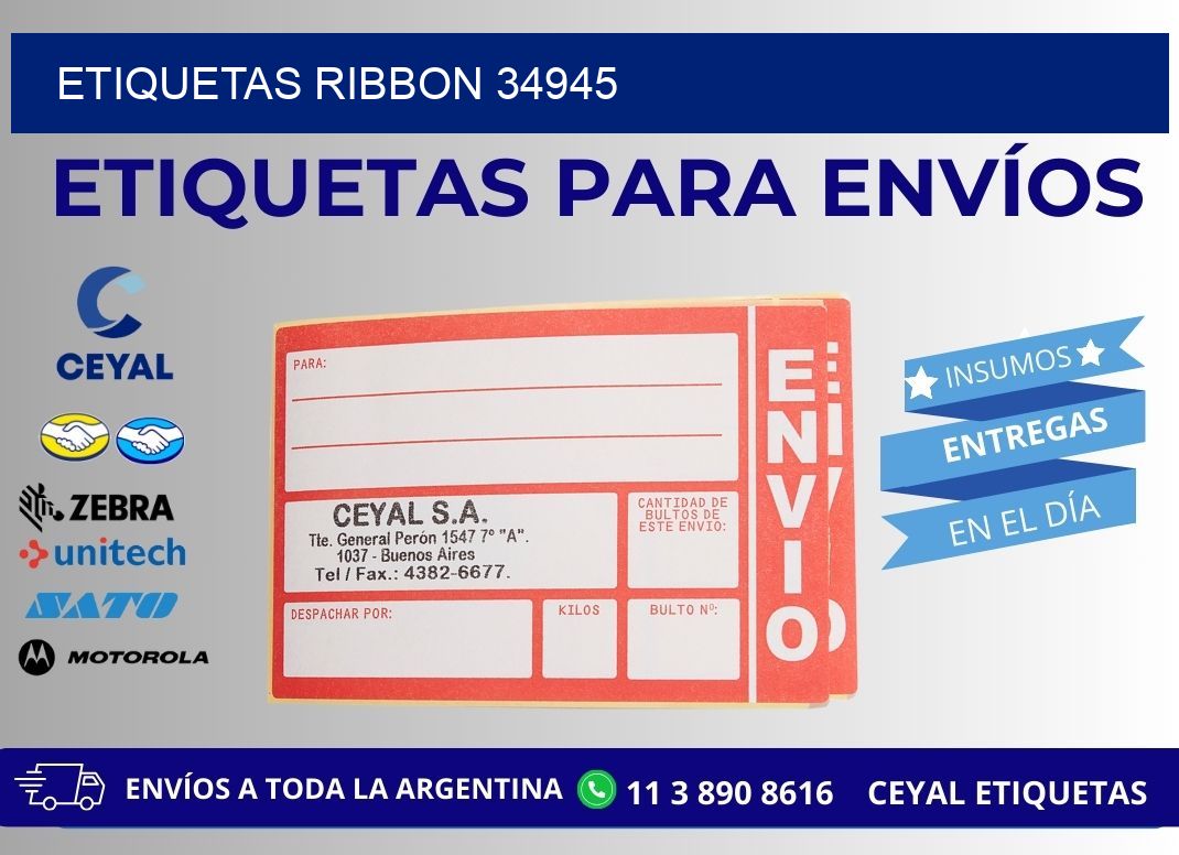 ETIQUETAS RIBBON 34945