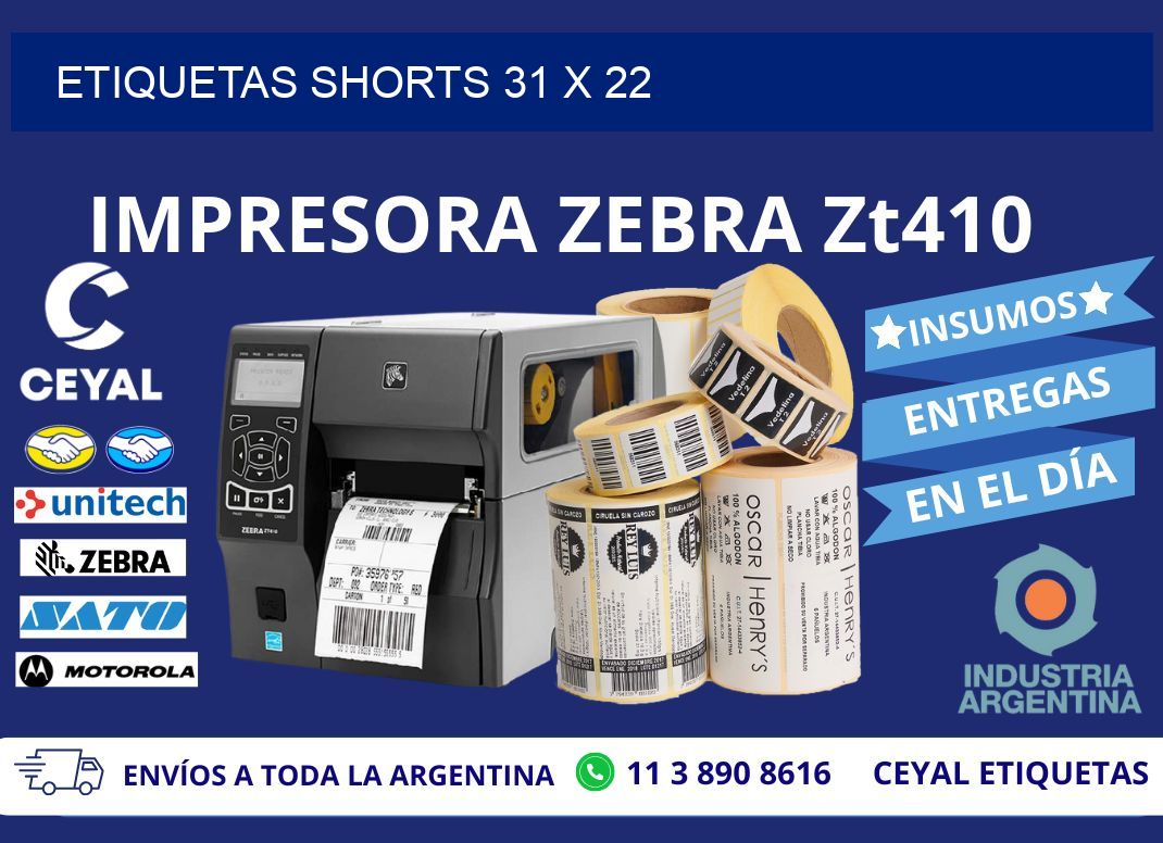 ETIQUETAS SHORTS 31 x 22